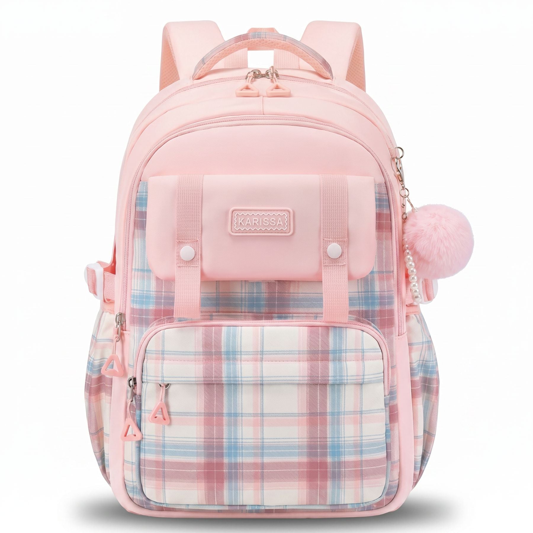 Sac scolaire Princesse à Carreaux | Grande capacité | Oxford résistant