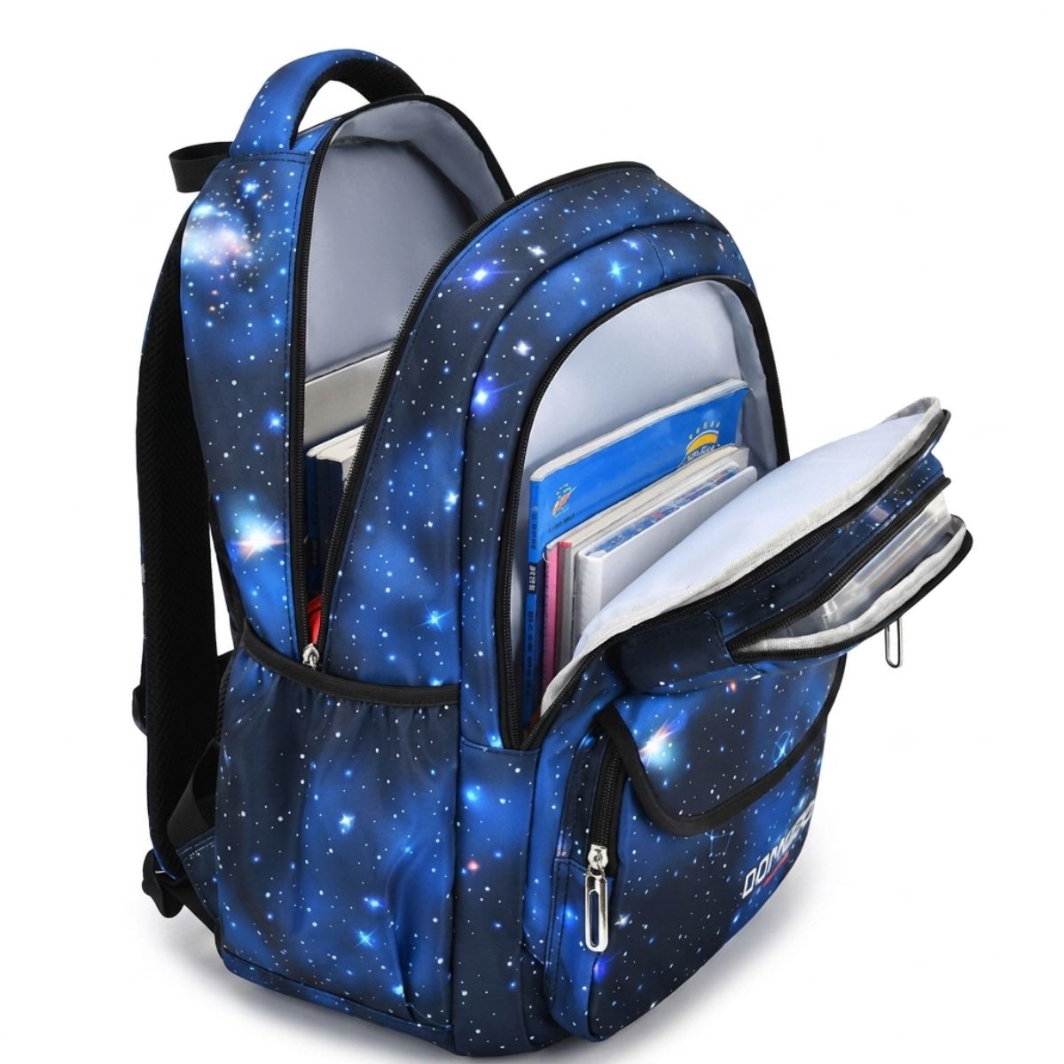Sac scolaire ciel étoilé | Oxford imperméable | Grande capacité | Confort quotidien