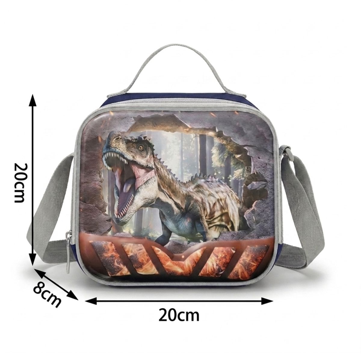 Sac scolaire dinosaure à roulettes | Ensemble 3 pièces (sac à dos + lunch bag + trousse ) | Grande capacité | Tissu polyester résistant
