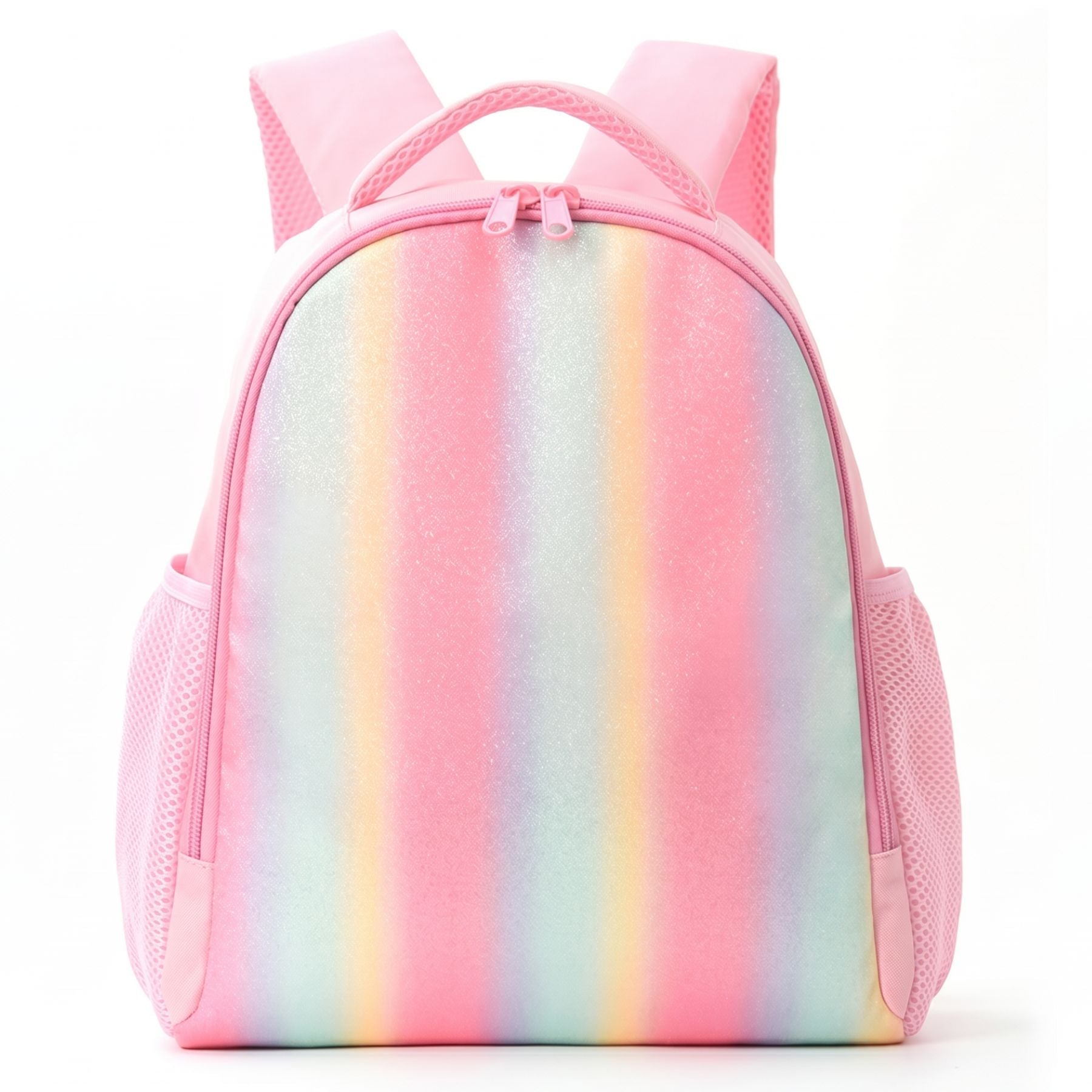 Sac scolaire pastel arc-en-ciel | Bretelles confortables | Tissu polyester résistant