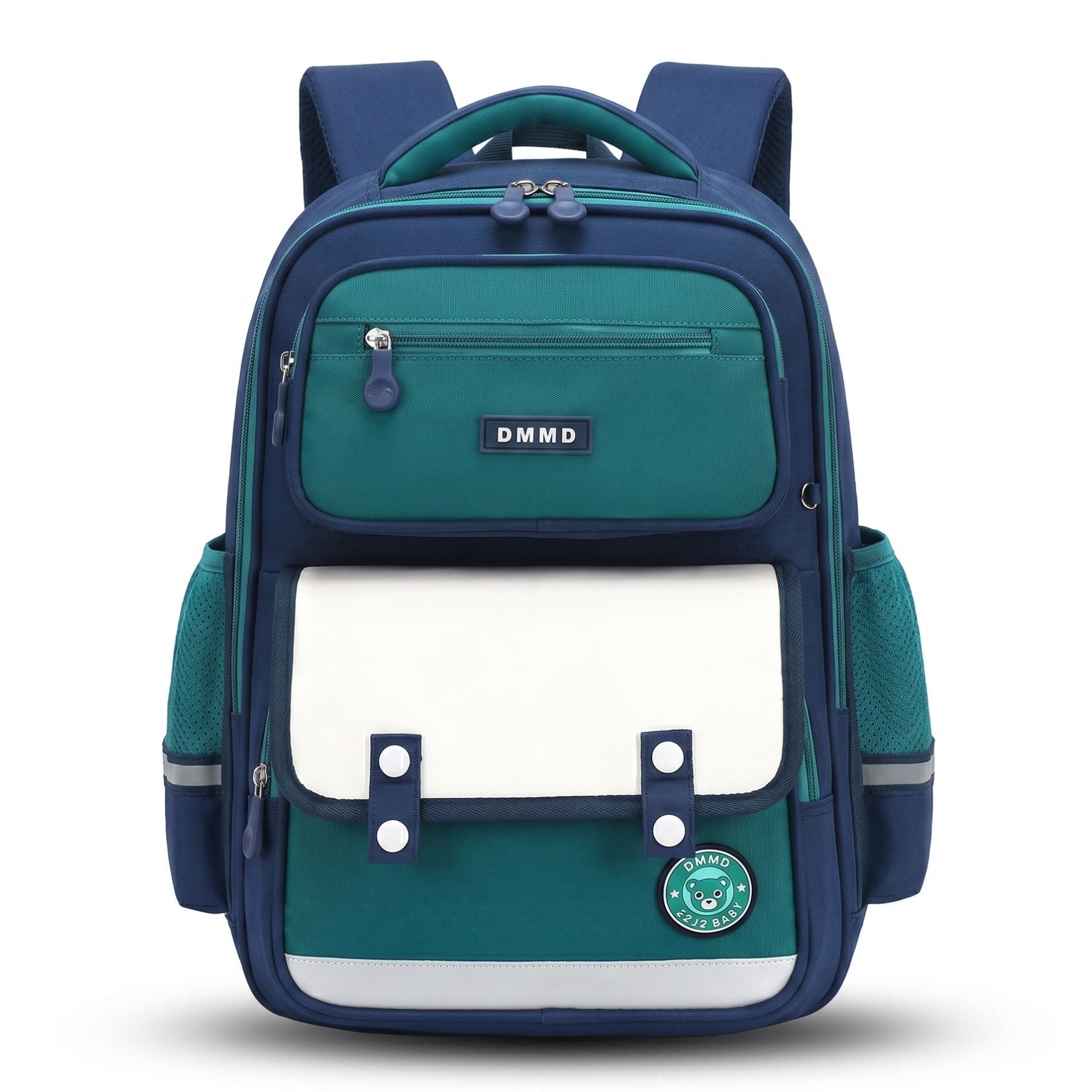 Sac scolaire vert émeraude grand format | Tissu Oxford résistant | Grande capacité