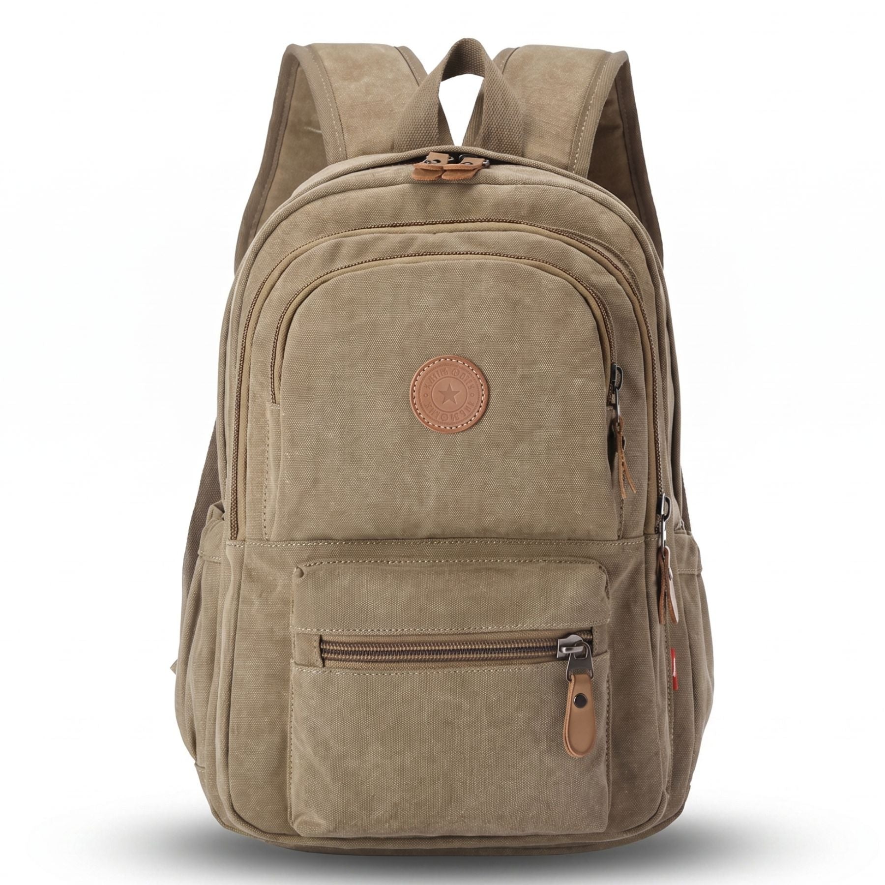 Sac scolaire vintage unisexe | Compartiments multiples | Tissu canvas épais