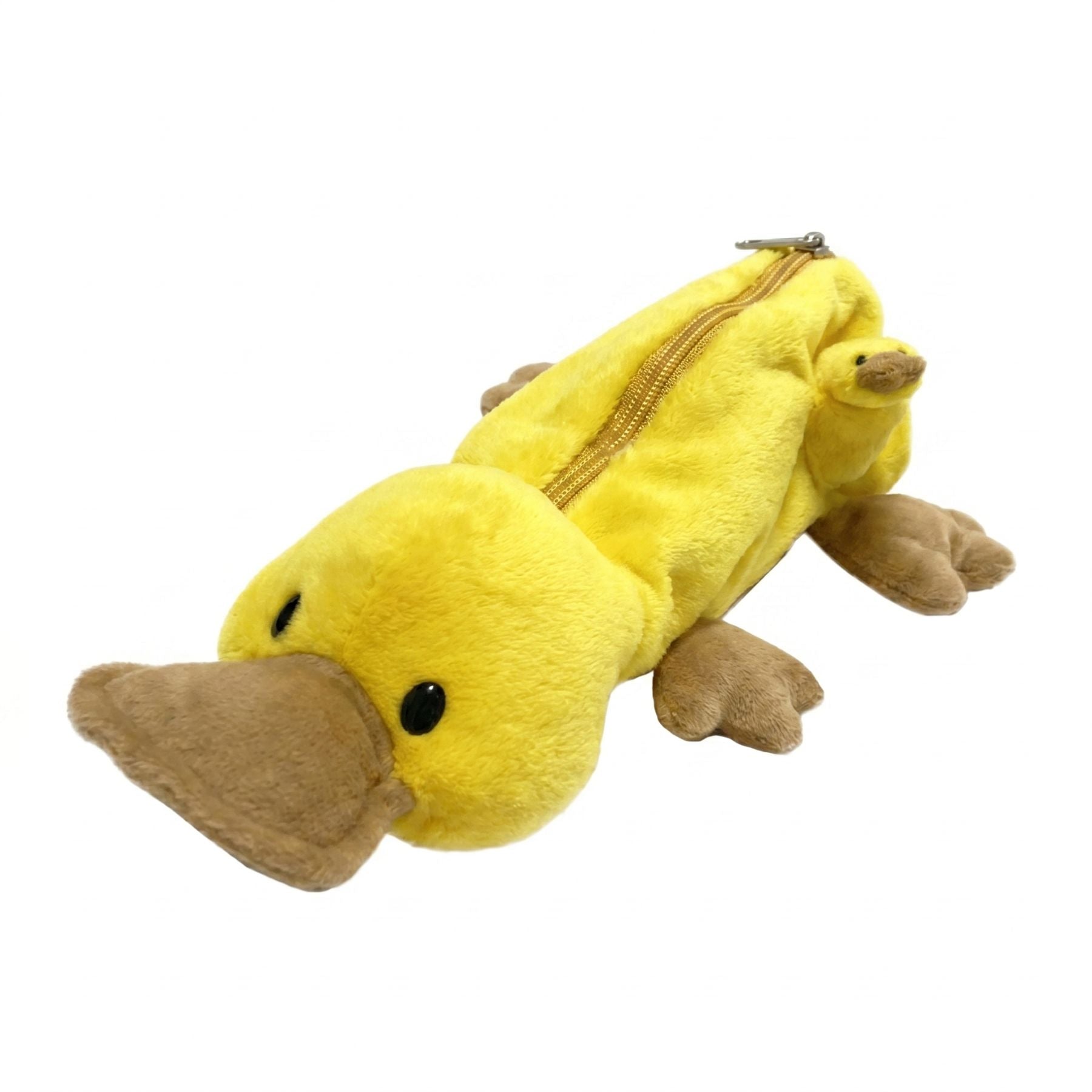 Trousse Peluche Canard Kawaii | Jaune Ultra Douce | Grande Capacité Zippée | Fournitures Scolaires