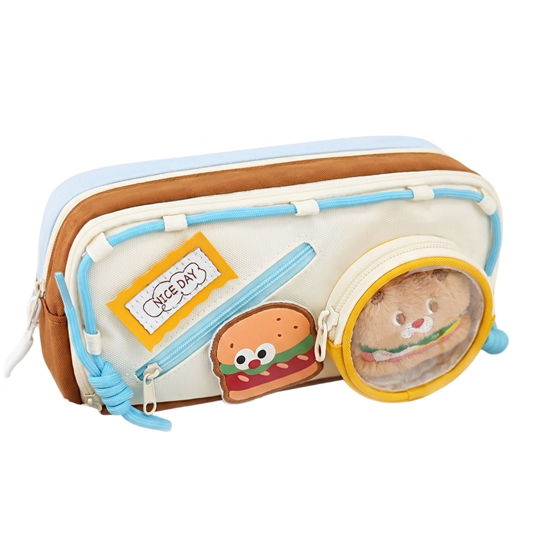 Kawaii Ita Bag Pencil Case | Customisable Clear Window | Multi-Compartment | Plush Included