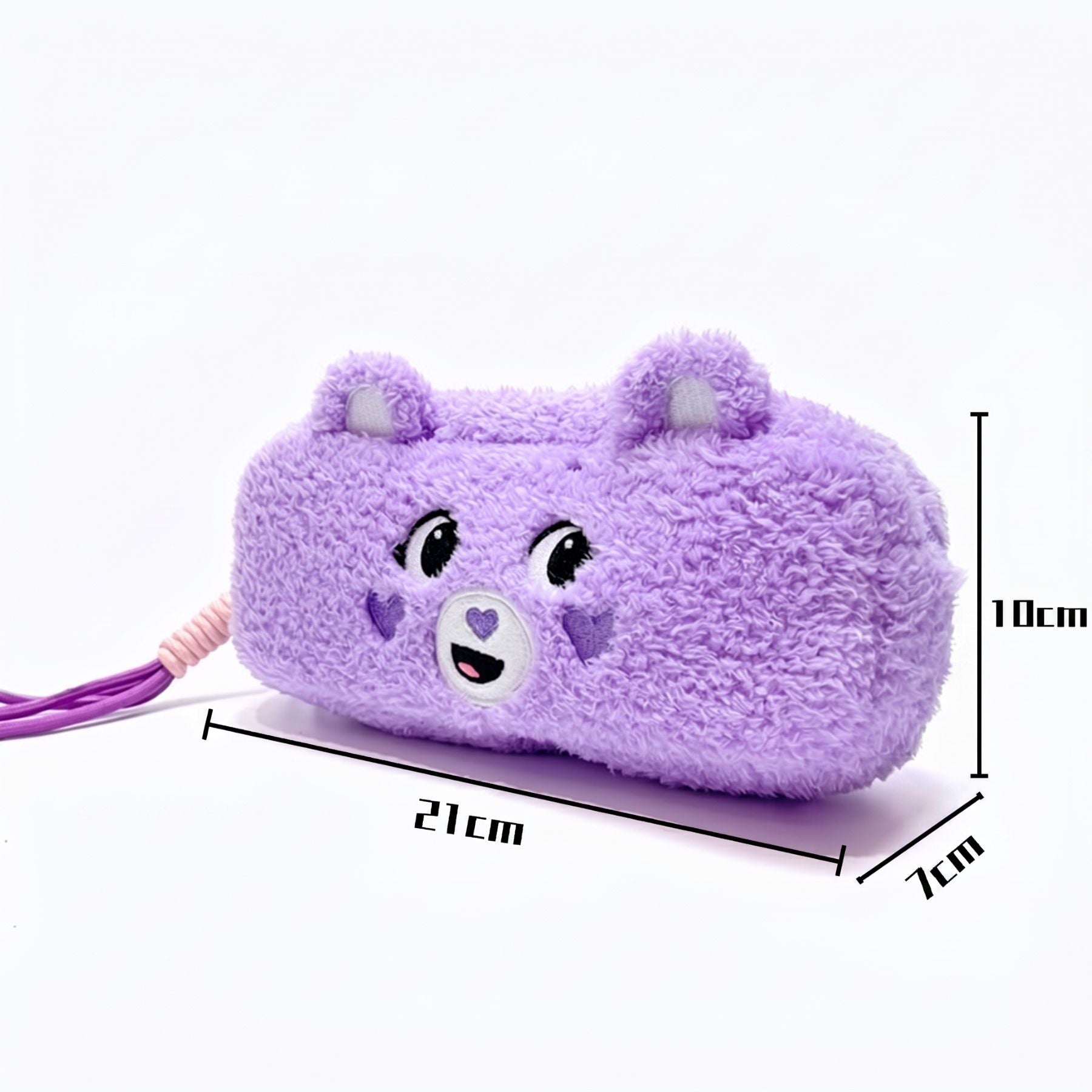 Trousse Scolaire Peluche Ours | Ultra Douce & Moelleuse | Dragonne Incluse | 5 Coloris Kawaii