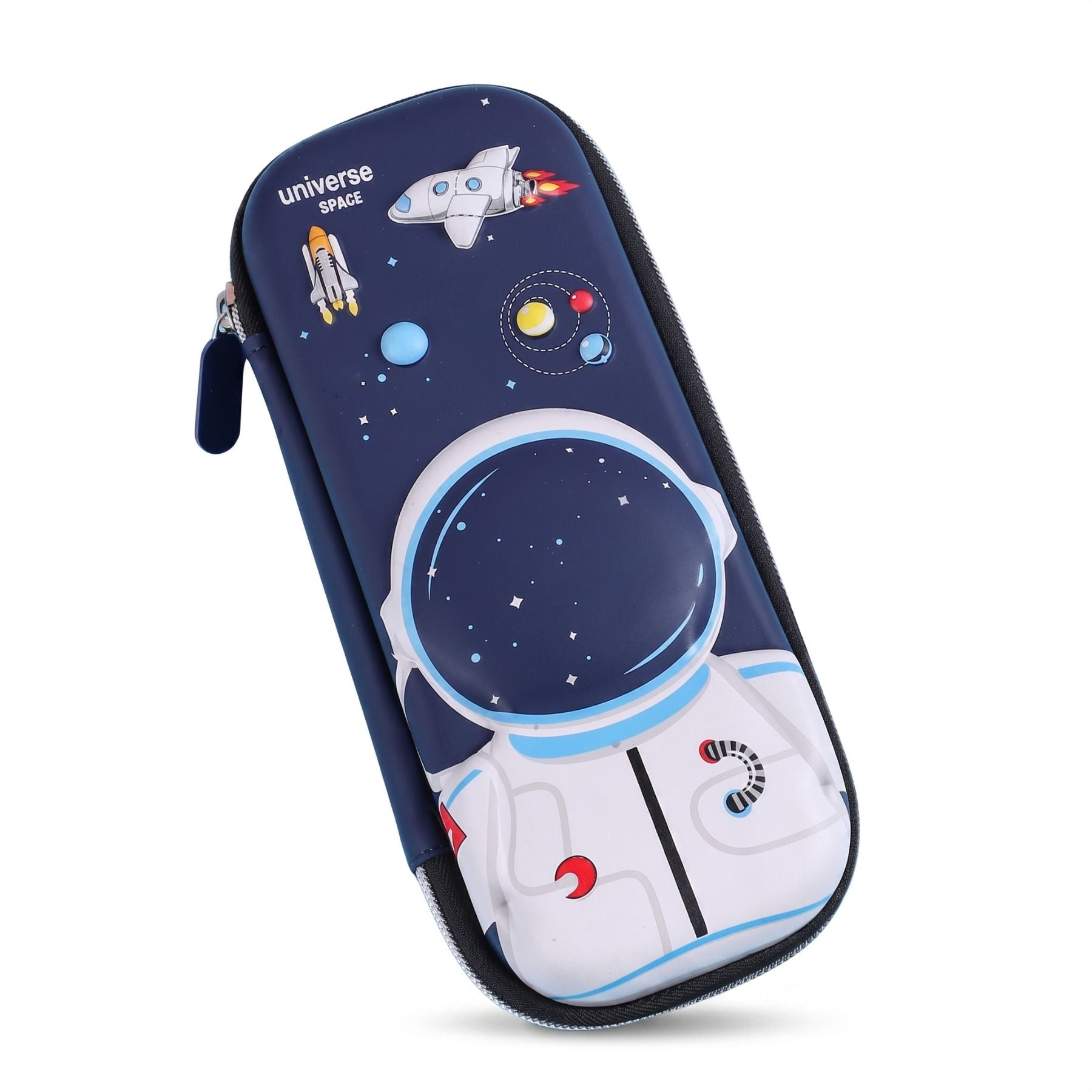 Trousse Scolaire Rigide | Motif Astronaute 3D Relief | Grande Capacité | Garçon