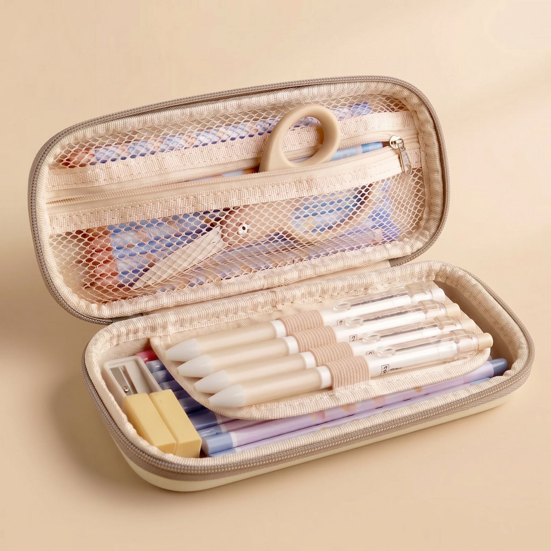 Trousse Scolaire Rigide | Motif Capybara 3D Relief | Grande Capacité | Mixte