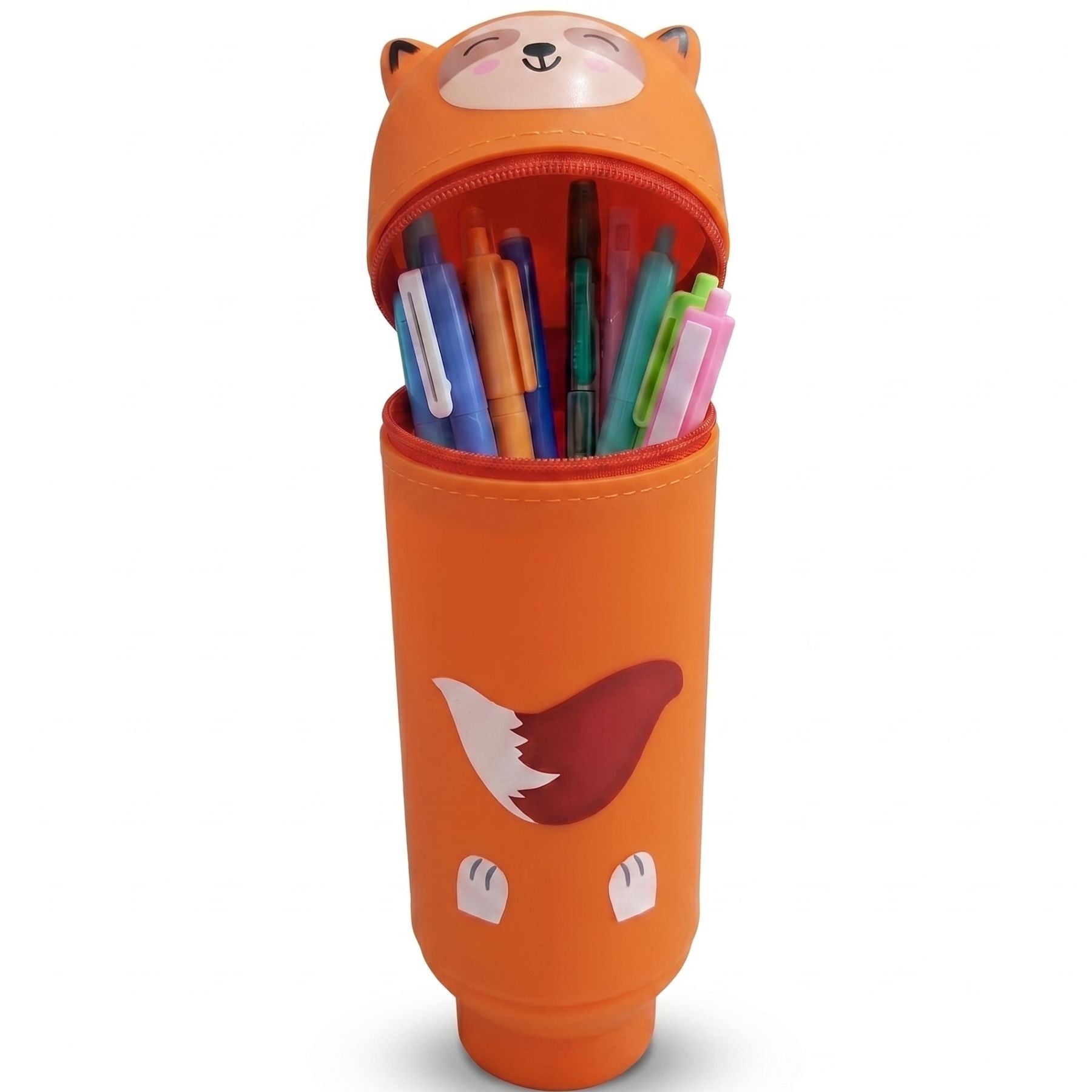 Trousse renard en silicone | Motif cartoon | Grande capacité | Résistante et pratique au quotidien