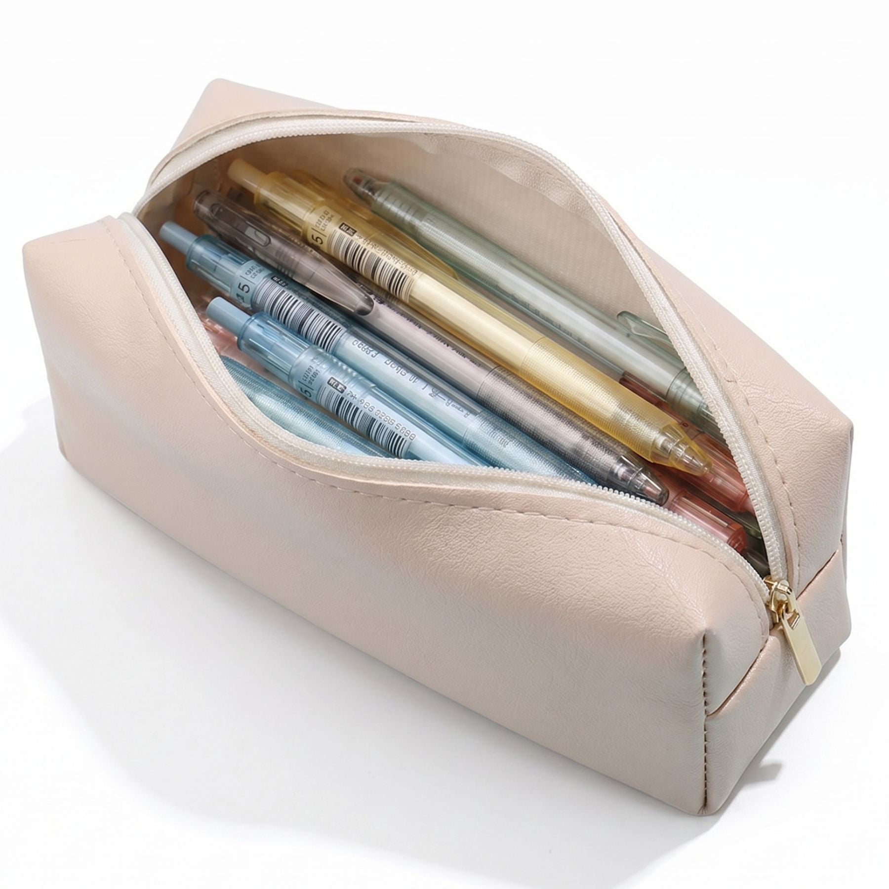Trousse scolaire design épuré | Cuir PU résistant | Grande capacité | Rangement rapide