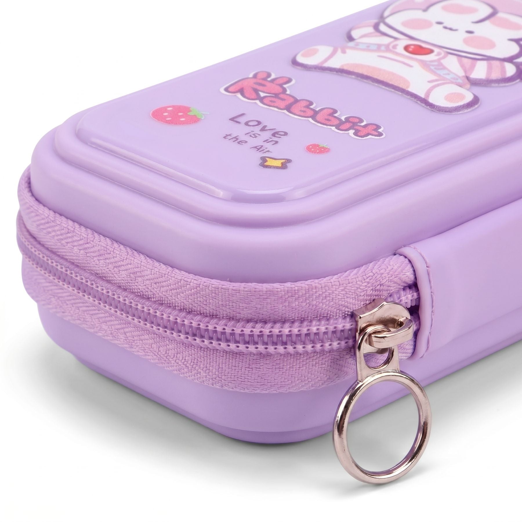 Trousse scolaire lapin violet | Boîtier rigide | Compartiment organisé | Grande capacité | Protection optimale