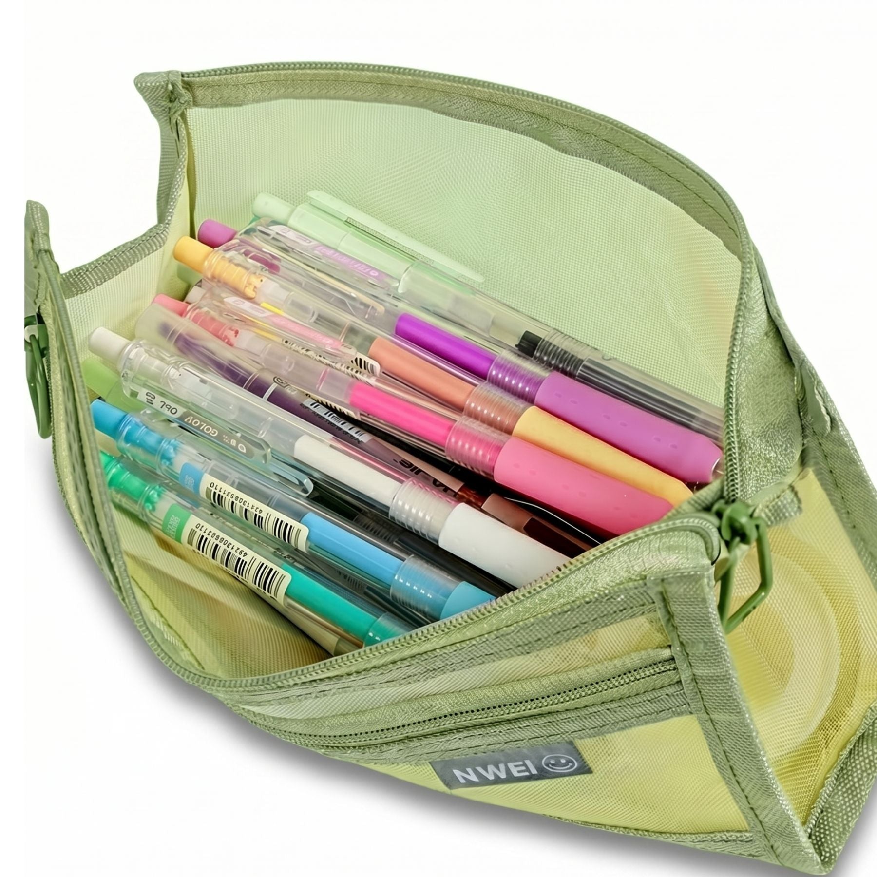 Trousse scolaire transparente | Double compartiment | Grande capacité | Visualisation rapide du contenu