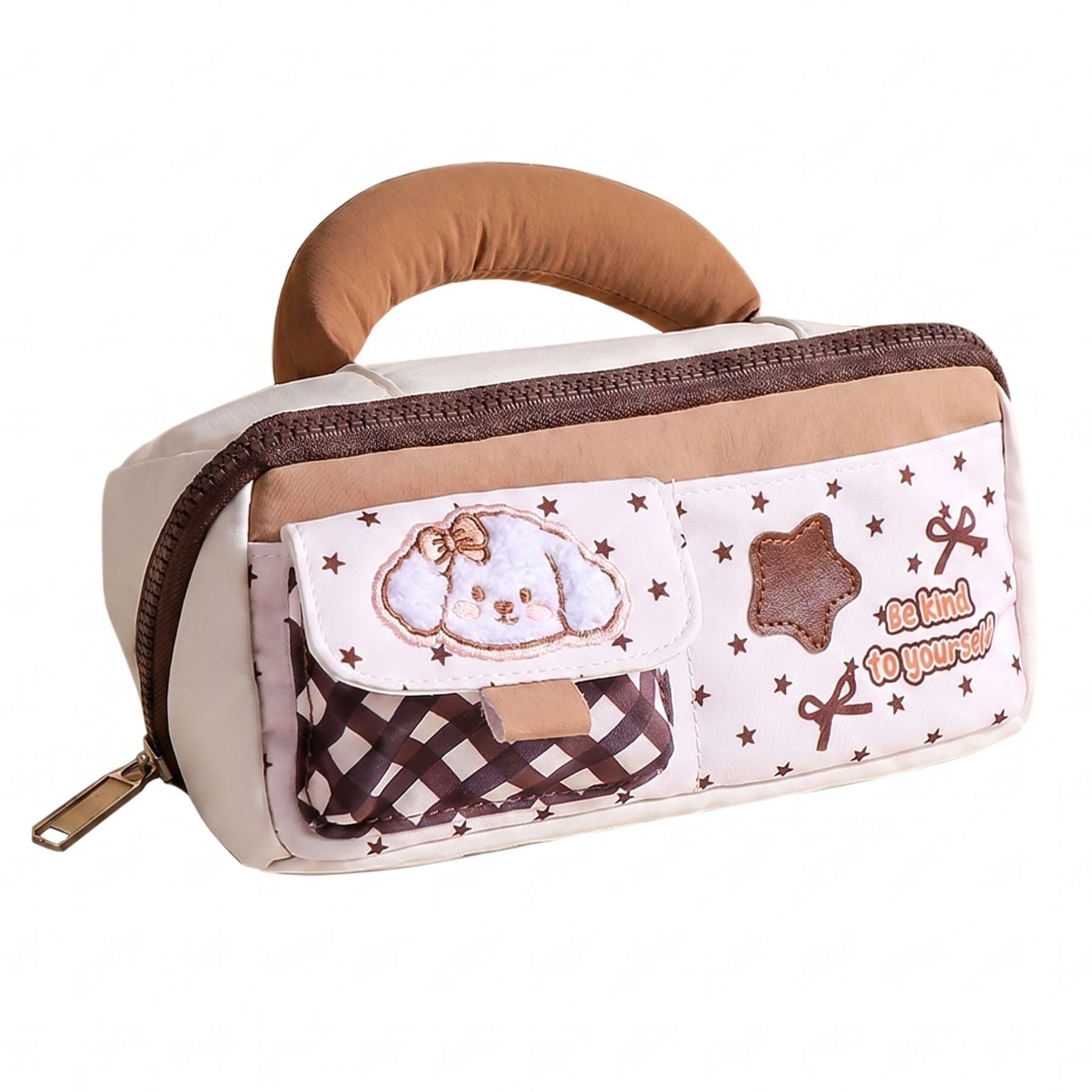 Trousse à Crayons Kawaii Chien | Grande Capacité 80 Stylos | Poignée Souple | Style Japonais