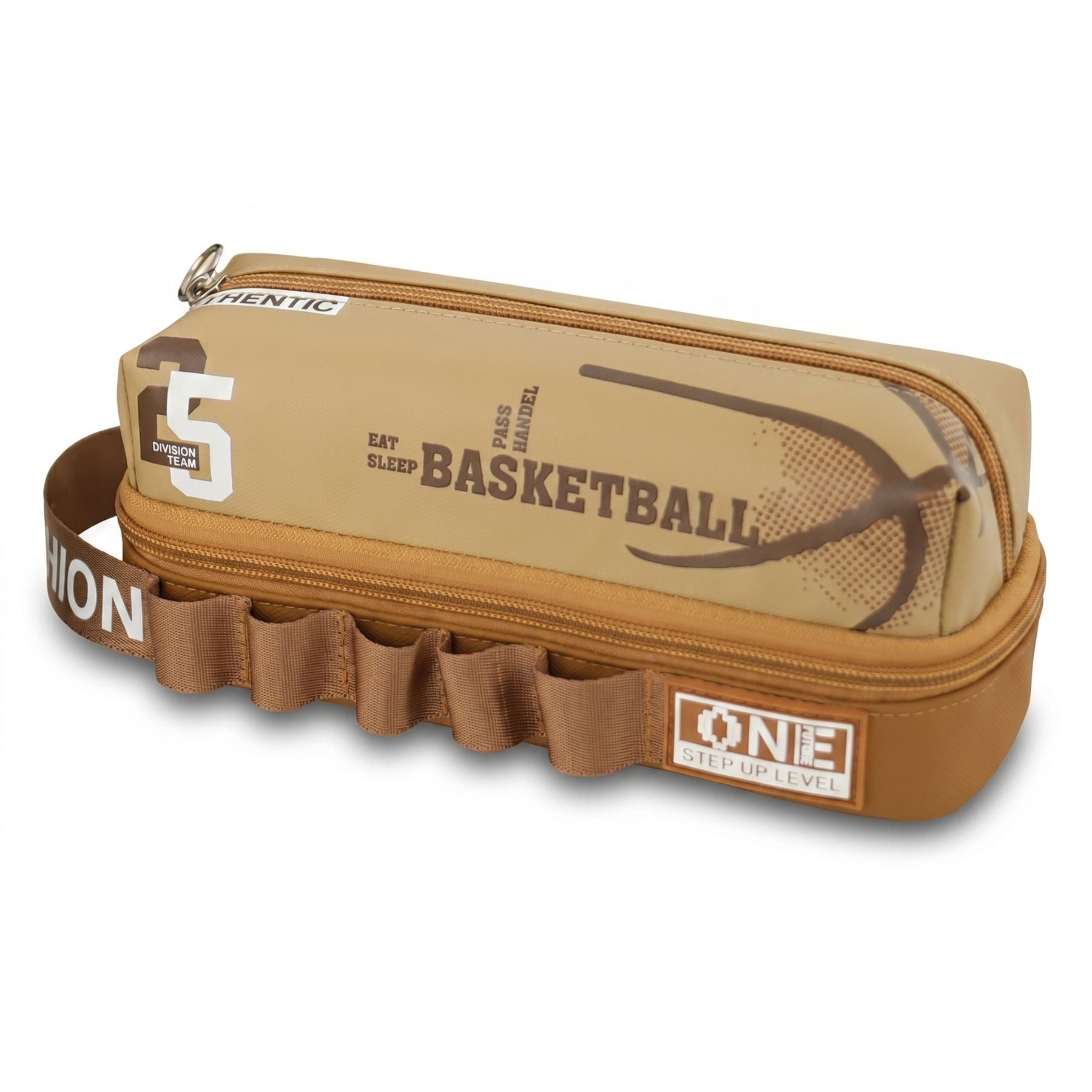 Trousse à crayons basketball | Grande capacité compartimentée | Élastiques de maintien intégrés | Organisation optimale des fournitures
