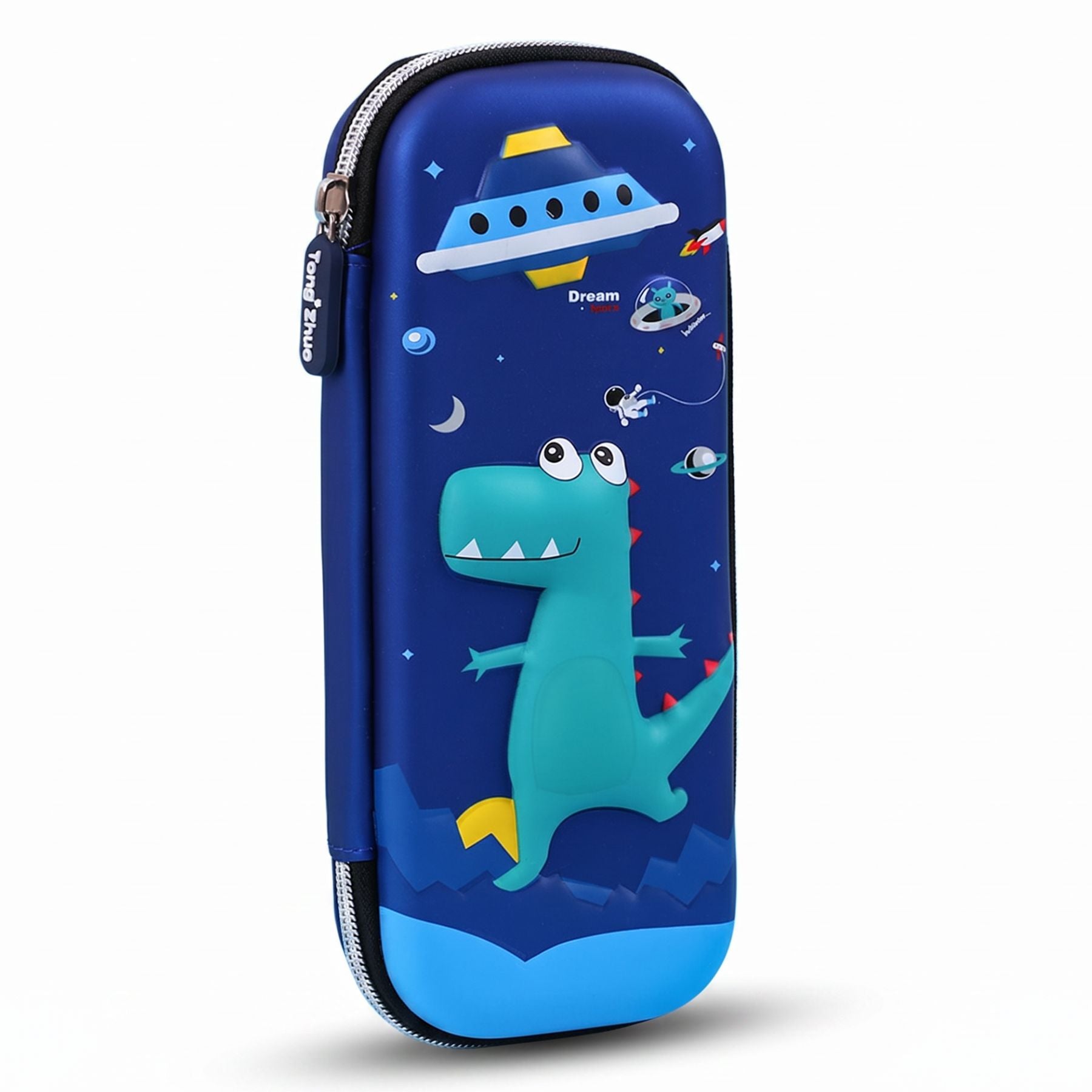 Trousse à crayons dinosaure 3D  | Coque EVA rigide waterproof | Grande capacité zippée | Protection optimale des fournitures