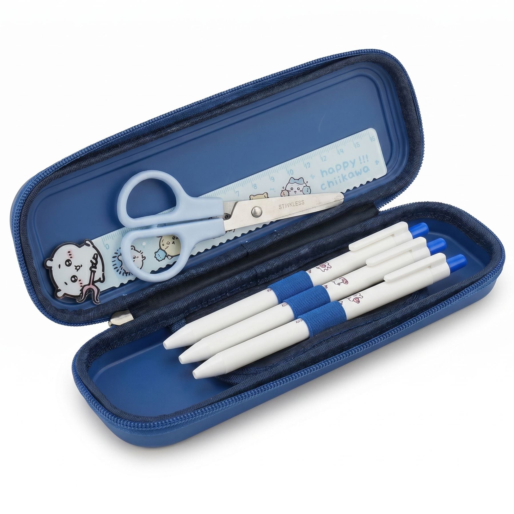 Trousse scolaire Petit Zha bleu | Coque rigide waterproof | 1 compartiment grande capacité | Idéale pour rangement scolaire