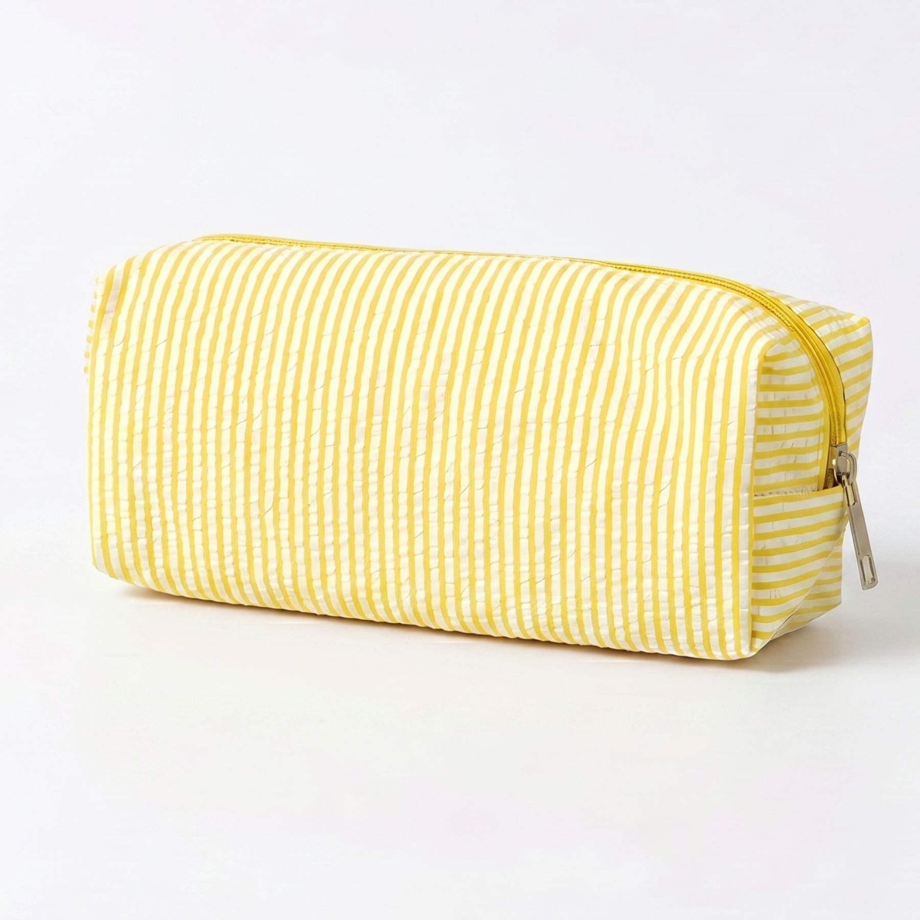 Trousse scolaire à rayures | Tissu léger texturé | Grande capacité | Organisation simple au quotidien