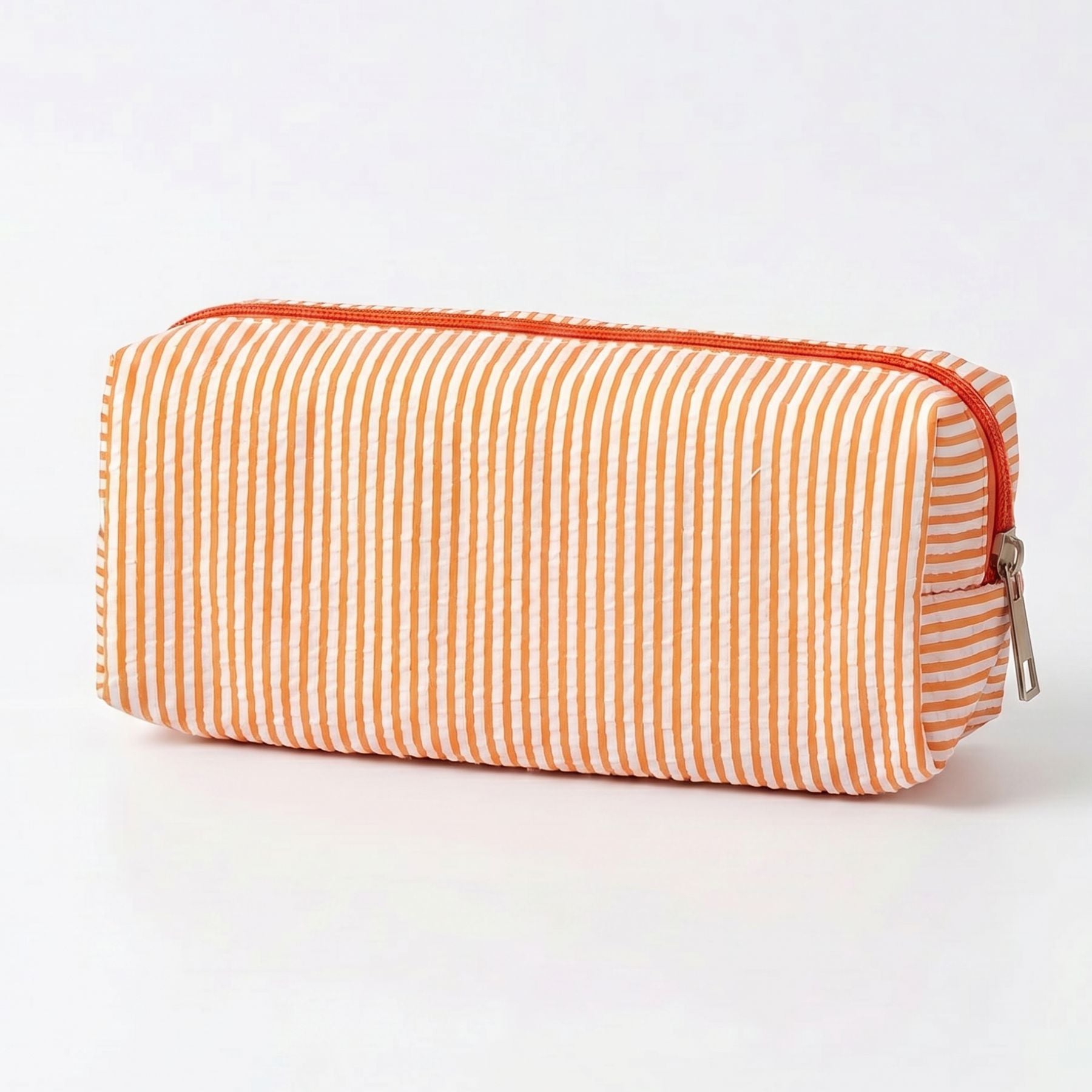 Trousse scolaire à rayures | Tissu léger texturé | Grande capacité | Organisation simple au quotidien