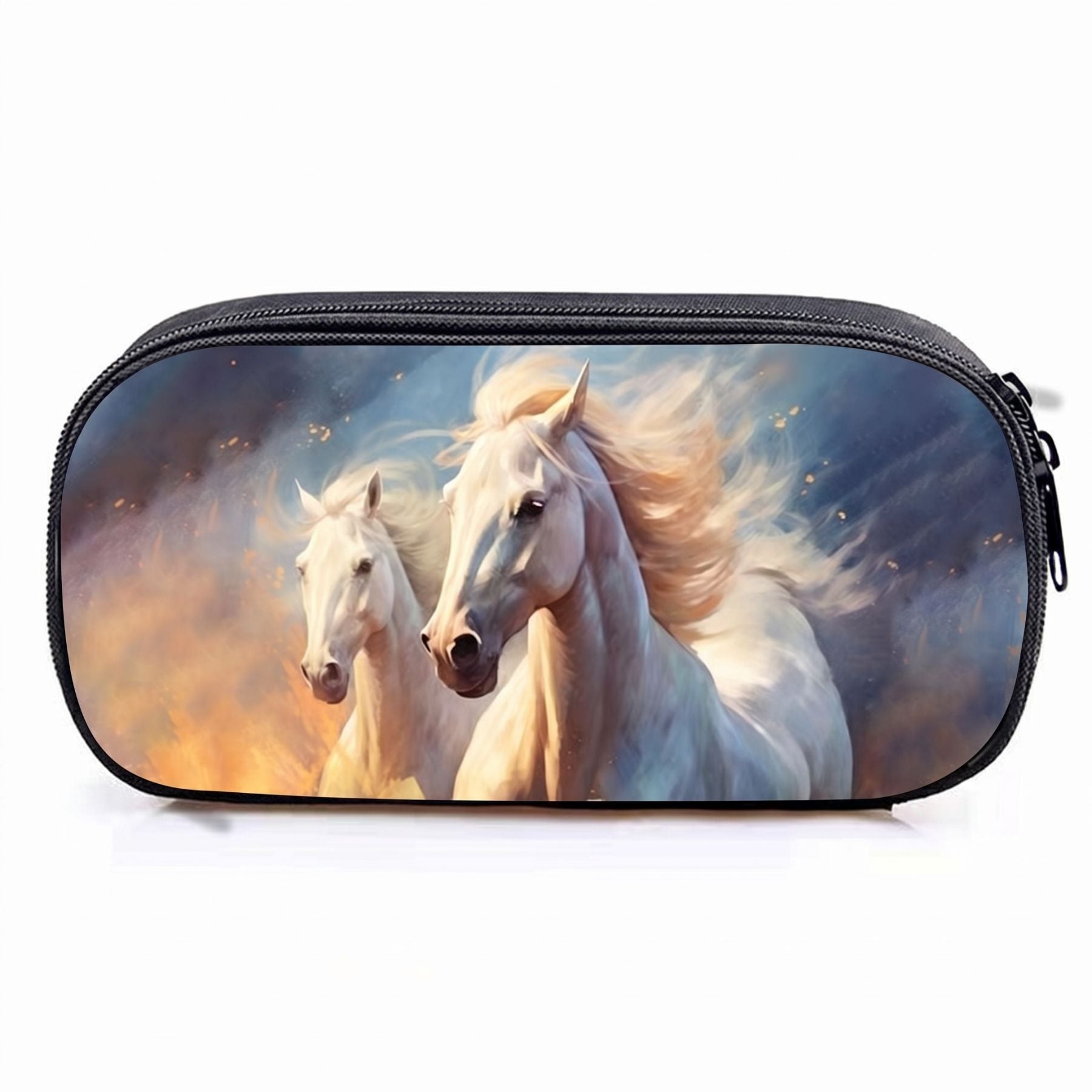 Trousse scolaire cheval | Grande capacité | Fermeture zippée | Rangement pratique au quotidien