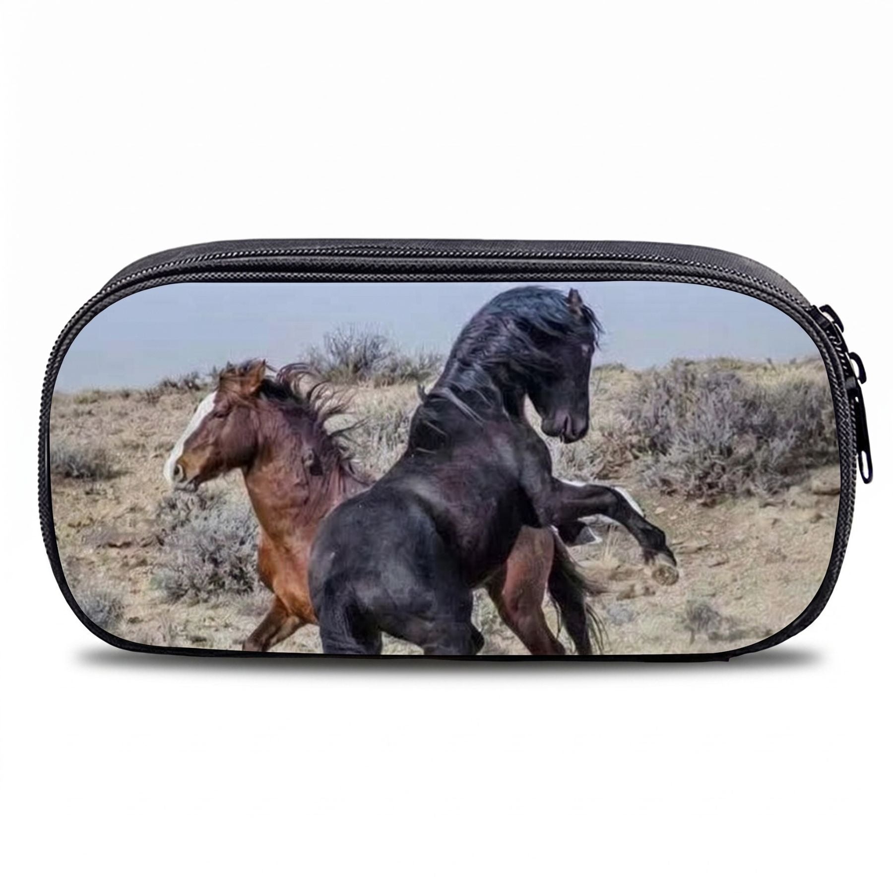 Trousse scolaire cheval | Grande capacité | Fermeture zippée | Rangement pratique au quotidien