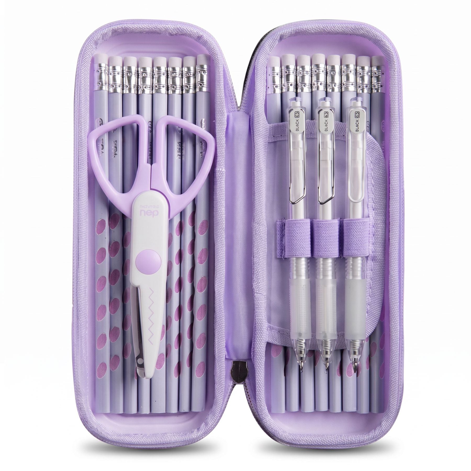 Trousse scolaire lapin violet | Boîtier rigide | Compartiment organisé | Grande capacité | Protection optimale