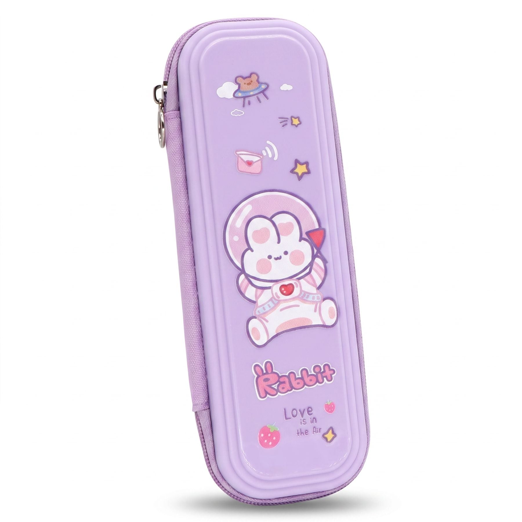Trousse scolaire lapin violet | Boîtier rigide | Compartiment organisé | Grande capacité | Protection optimale