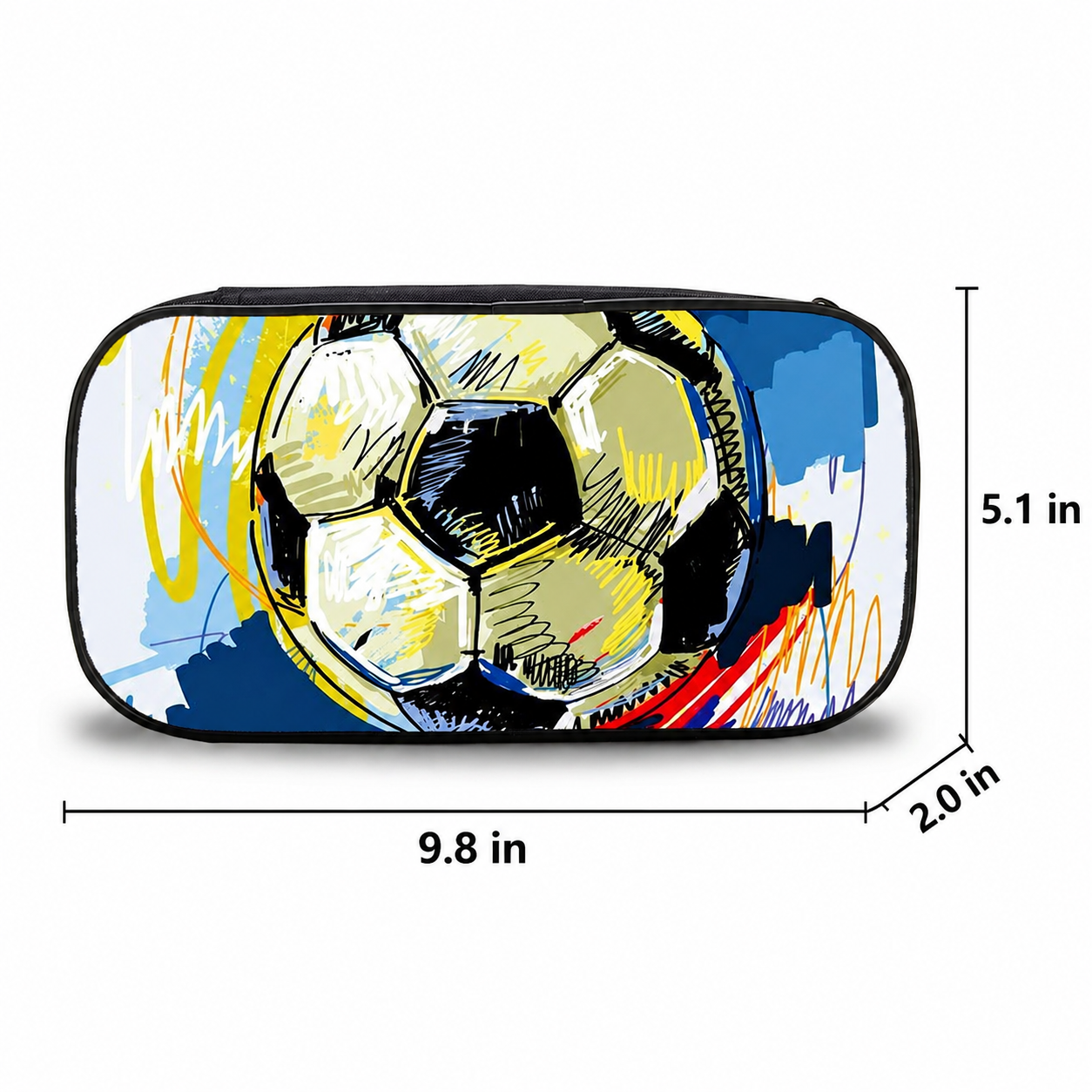 Football Pencil Case | Large Capacity | Practical School Storage